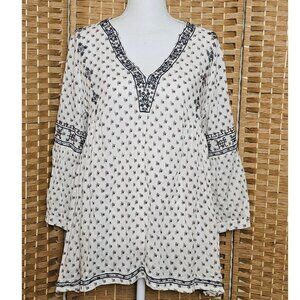 POL Embroidered Tunic Top Oversized S NWT